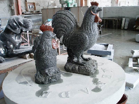 Stone Cock Carving