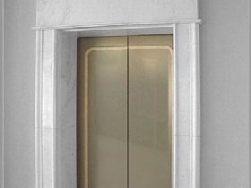 White Marble Elevator Door Surround