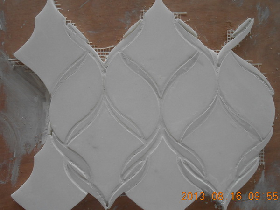 Waterjet Cut Marble Mosaic Tiles 007