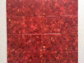 Red Coral Stone Grid