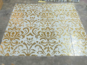 Real Gold Mosaic Pattern Flower