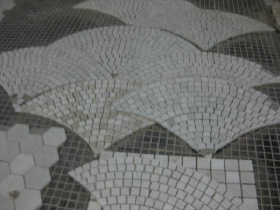 Marble Fan Pattern Mosaic Tile