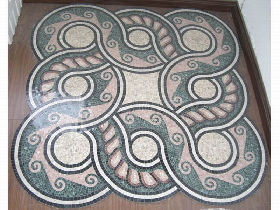 Handcrafted Marble Mosaic Medallion Tile