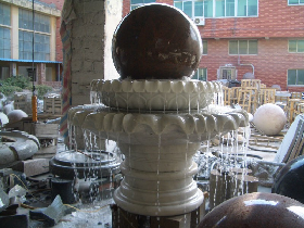 Natural Stone Kugel Ball Fountain Outdoor