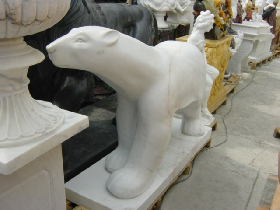 Marble Polar Bear Carving