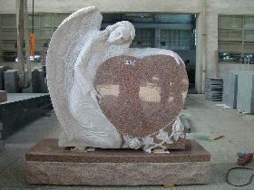 Angel Granite Tombstone 006