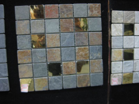 Slate Mixed with Metal Mosaic 005