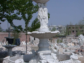 marble figure water feature