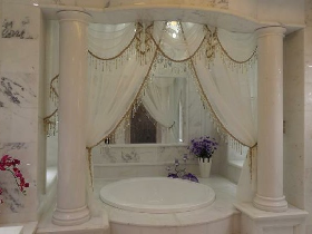 Marble Pillars for Bathroom Decoration