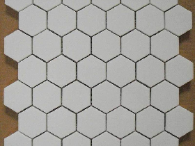 Hexagon Pure White Glass Stone Tile
