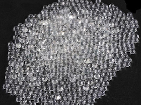 Reflective drop-on glass beads