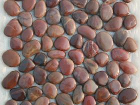 Polished Pebble Stone on Mesh 003
