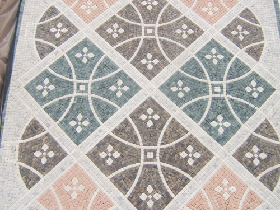 Entryway Tile Handcut Marble Mosaic Pattern
