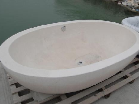 Moca Cream Limestone Bath Tub