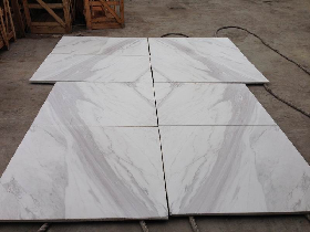 Book Match Volakas White Marble with Ceramic Backing