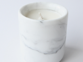 White Marble Candle Holder for Wedding Ceremony
