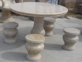 Standard Granite Garden Table and Chair