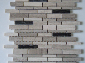 Staggered Joint Marble Mosaic Tiles