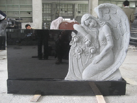 Angel Granite Memorial Stone 007