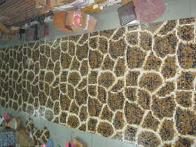 Glass Mosaic Leopard Skin Design