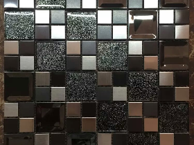 Metal Glass Mosaic Tiling 026