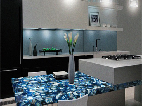 Blue Agate Kitchen Countertop