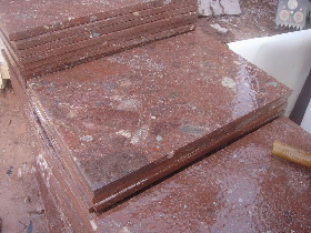 Red Porphyry Rock Paving Slabs