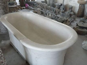 Classic White Marble Bath Tub