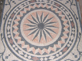 geometric mandala marble mosaic pattern