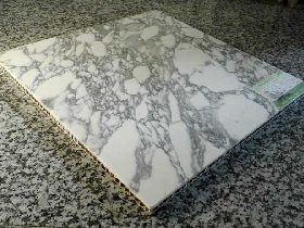 Ultra Thin Statuario White Marble Honeycomb Composite Tile