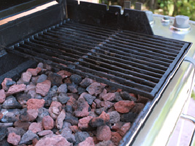 Red Volcanic Rock for Grill