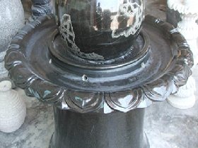 Earth Etched Shanxi Black Granite Ball Fountain