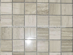 White Sandal Wood Marble Mosaic