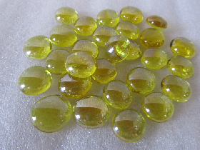 Yellow Flat Glass Beads