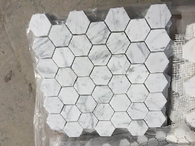 White Marble Mosaic Hexagon Wall Tiles