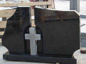 Premium Black Granite Cross Monument