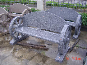 Patio Granite Wheel Bench