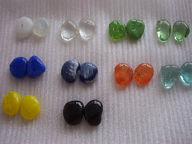 Colorful Flat Glass Beads