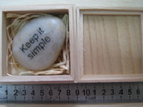 Engraved Pebble Stone Gift Set