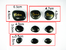 Engraved Pebble with Different Sizes