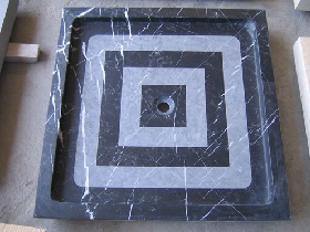 Nero Marquina Marble Shower Tray