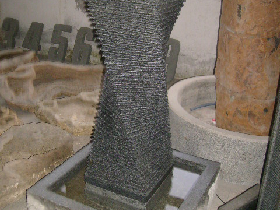 Twist Column Granite Water Feature