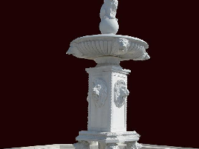 Carved Lions Marble Water Fountain