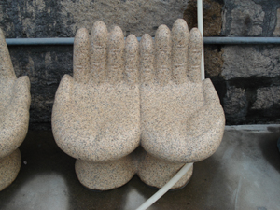 Hand Shape Granite Bench