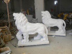 Lion Granite Carving 001