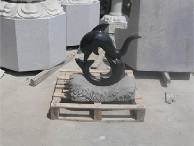 Carved Dolphin Statue