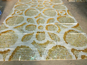 Real Gold Foil Mosaic Pattern