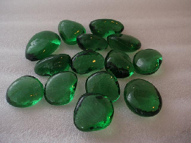 Bottle Green Glass Pebbles