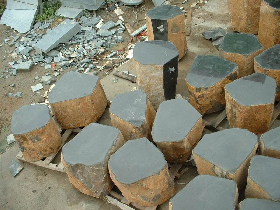 Andesite Stone Column Chair