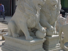 Lion Standing Statue in Stone 180cm